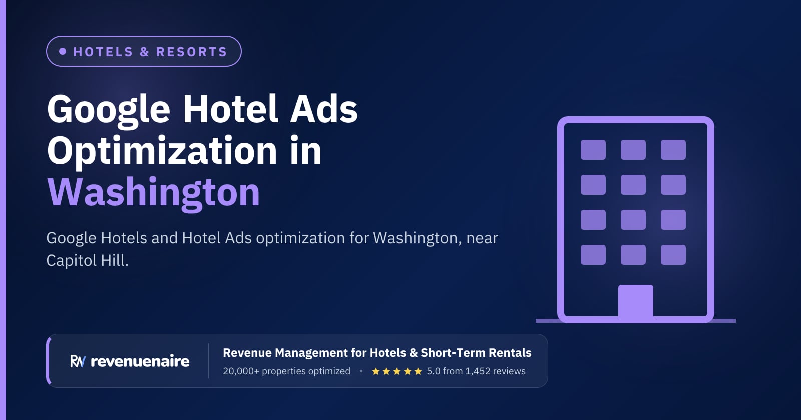 Google Hotel Ads Optimization in Washington, DC, United States