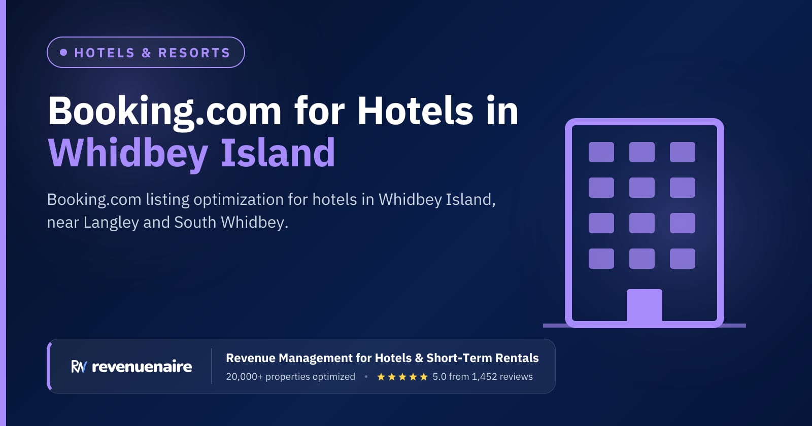 Booking.com Optimization for Hotels in Whidbey Island & Puget Sound, United States