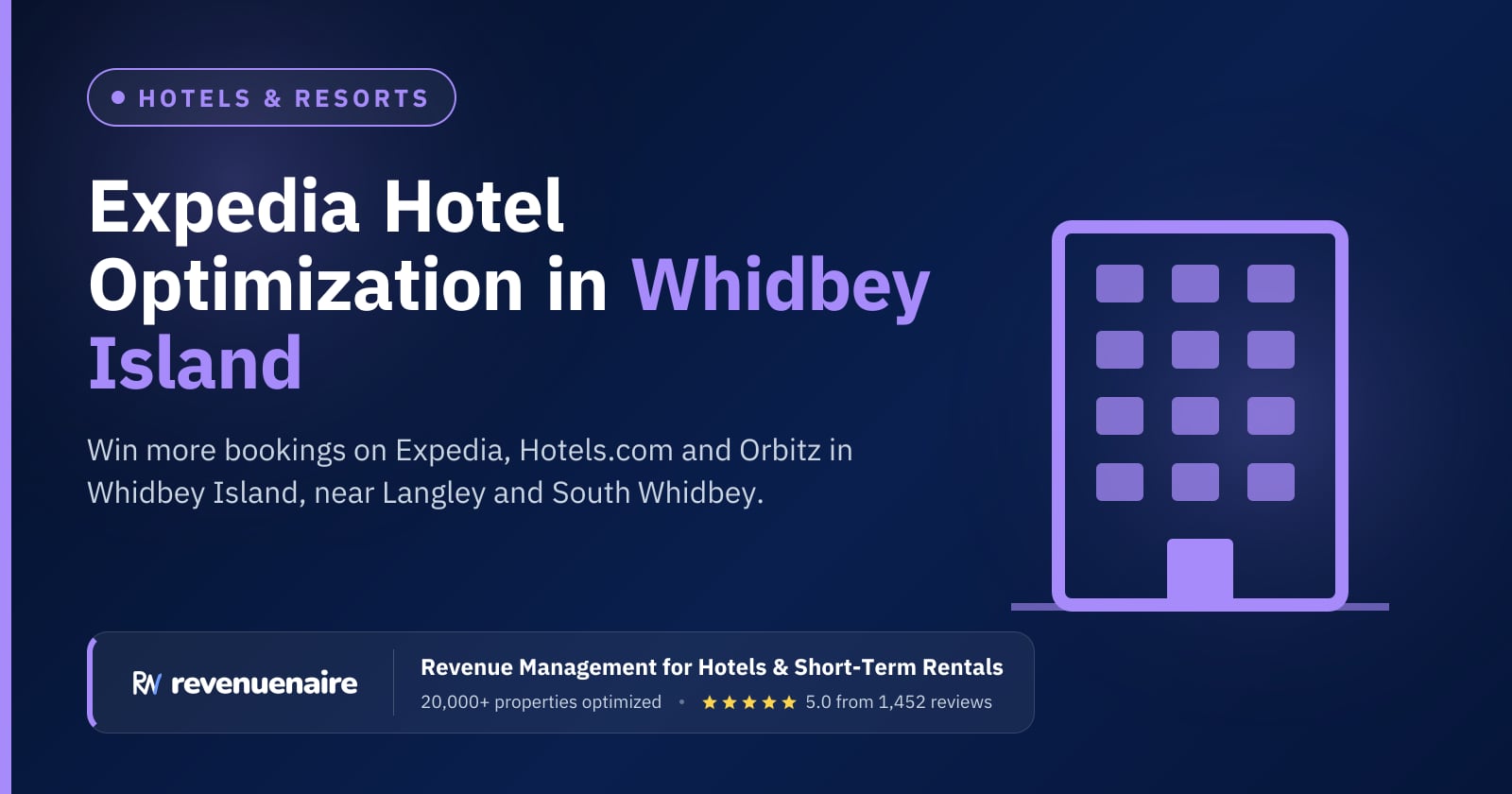 Expedia Optimization for Hotels in Whidbey Island & Puget Sound, United States