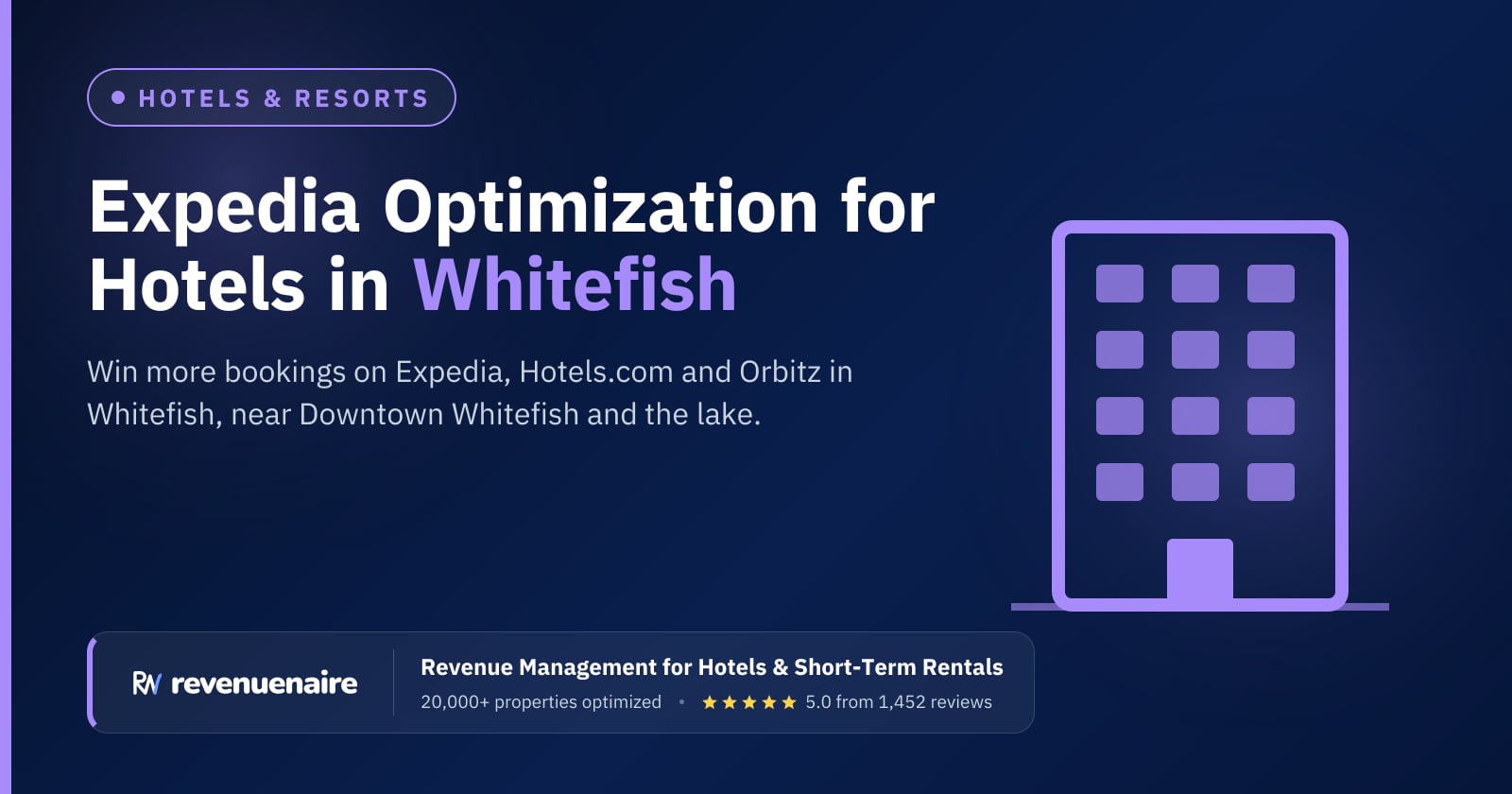 Expedia Optimization for Hotels in Whitefish & Flathead Lake, United States