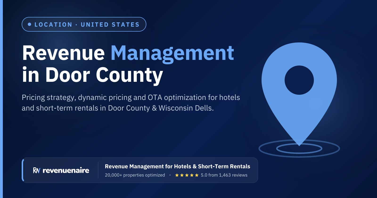 Revenue management in Door County & Wisconsin Dells, United States