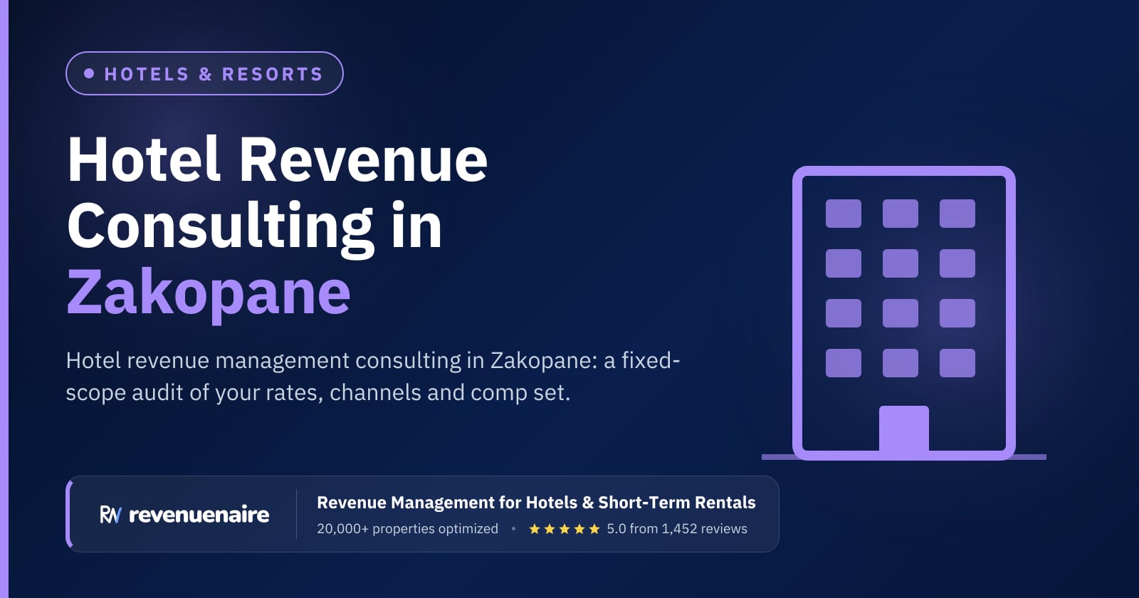 Hotel Revenue Management Consulting in Zakopane & the Tatras, Poland