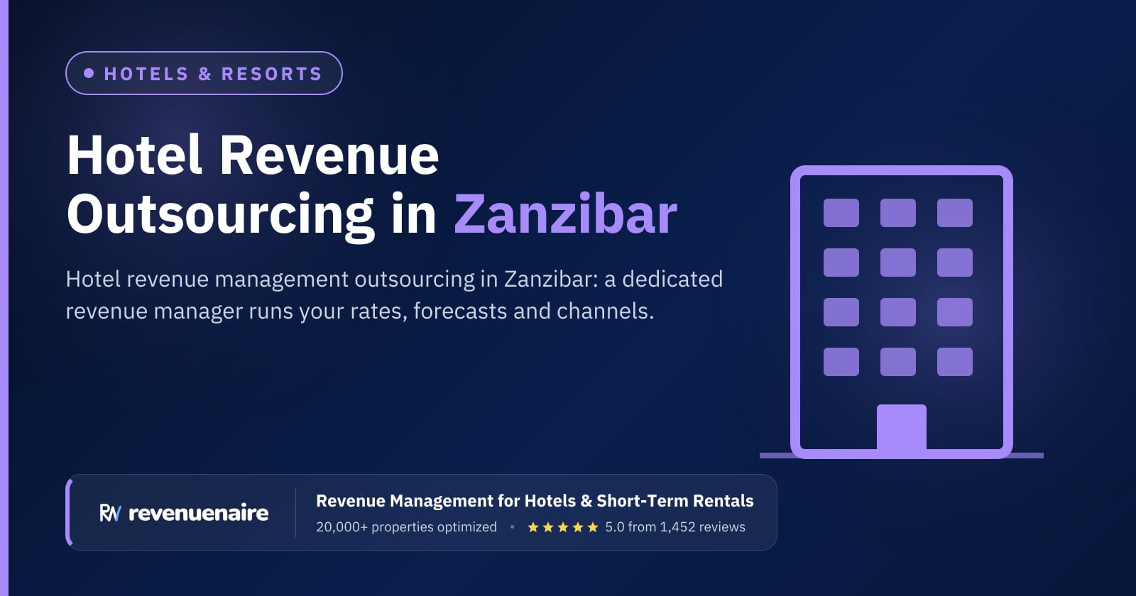 Hotel Revenue Management Outsourcing in Zanzibar, Tanzania