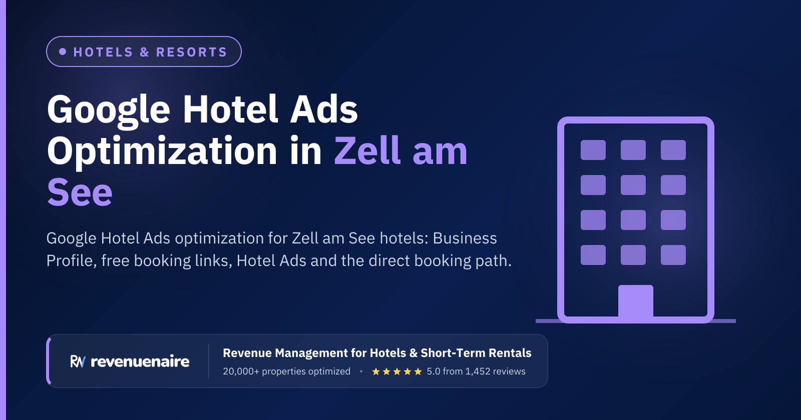 Google Hotel Ads Optimization in Zell am See & Kaprun, Austria